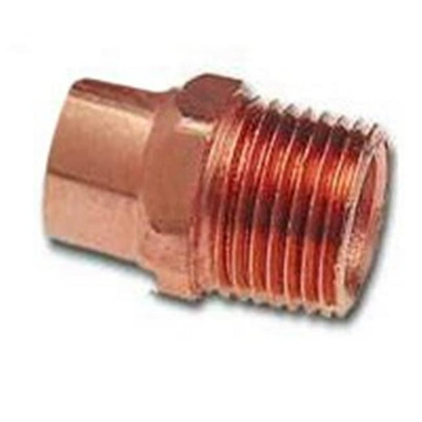 3/4" Female Sweat x 3/4" MIP Full Slip Brass Male Adapter Copper Sweat Bushing 3/4" Female Sweat x 3/4" MIP Full Slip Brass Male Adapter Copper Sweat Bushing